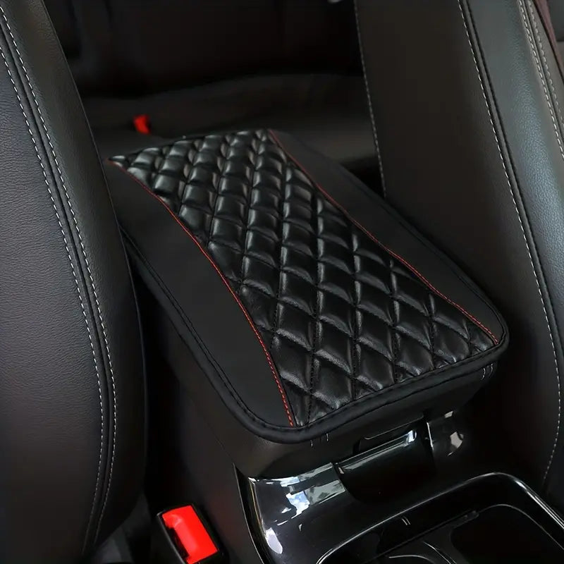 Sponge And PU Leather Armrest Pad Cover Automotive Black - DailySale