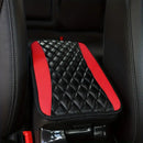 Sponge And PU Leather Armrest Pad Cover Automotive Red - DailySale