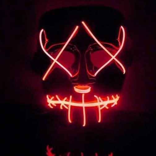 Spooky LED Mask Everything Else Red - DailySale