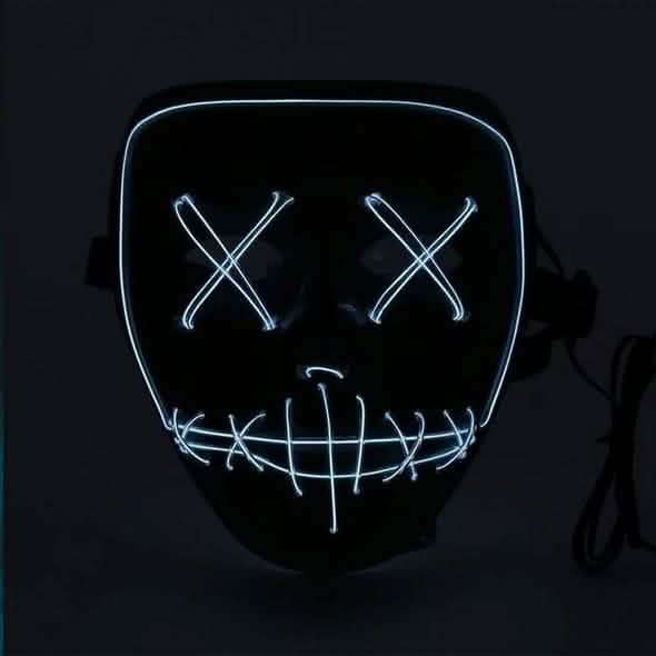 Spooky LED Mask Everything Else White - DailySale