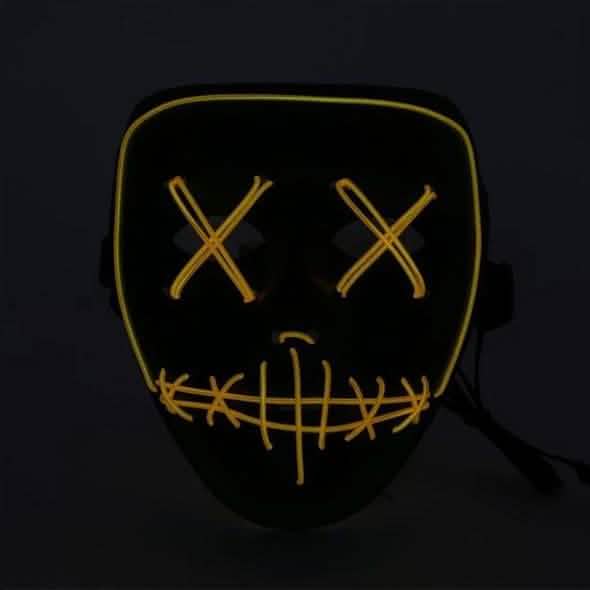 Spooky LED Mask Everything Else Yellow - DailySale