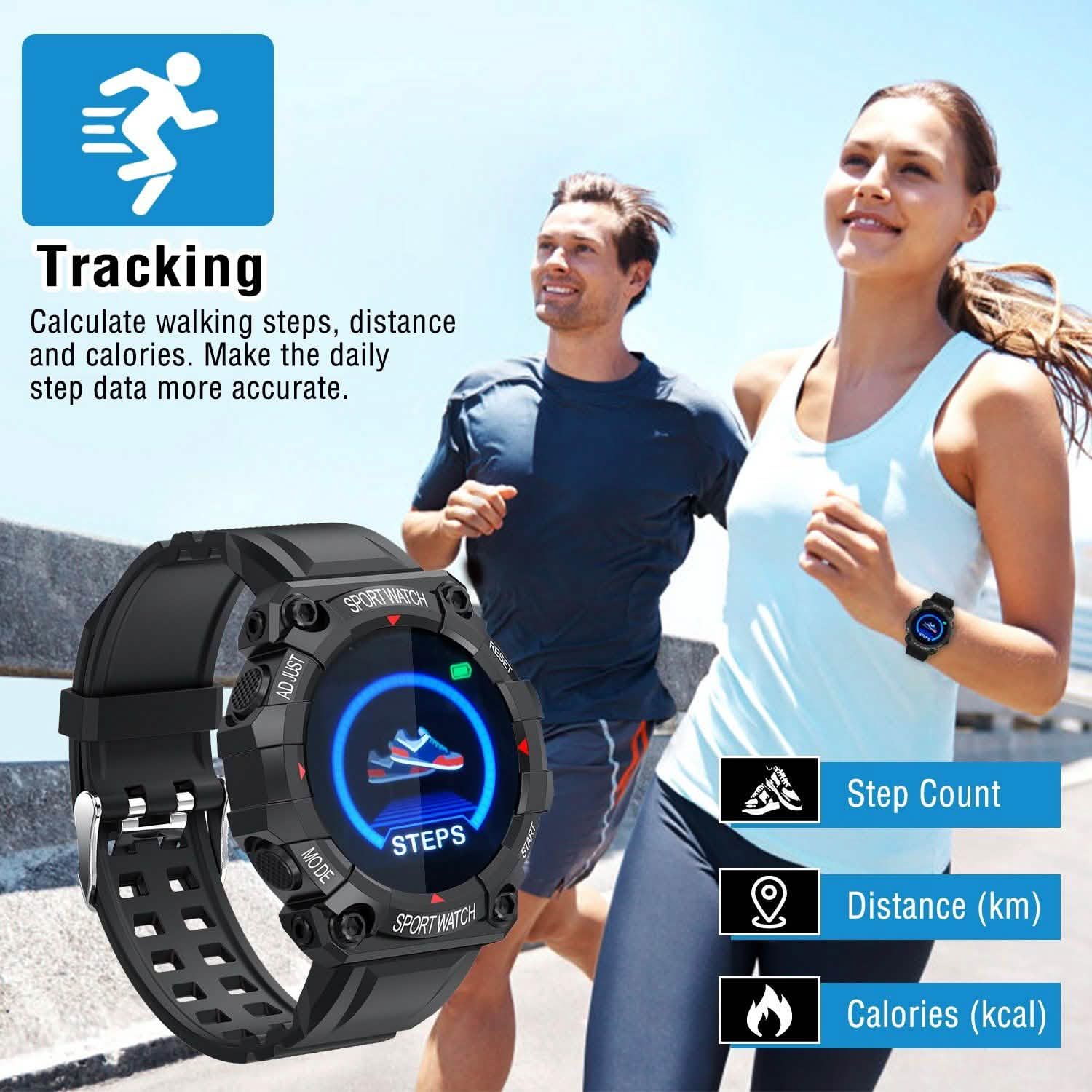 Sport Bracelet with Heart Rate Blood Pressure Sleep Monitor Smart Watches - DailySale