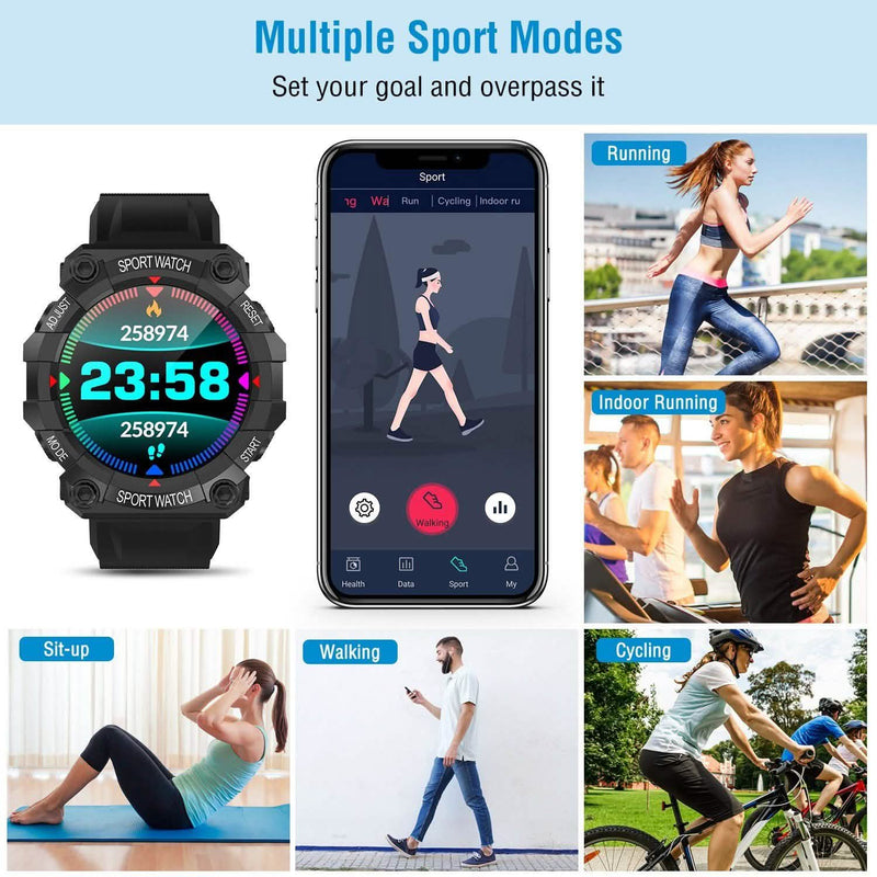 Sport Bracelet with Heart Rate Blood Pressure Sleep Monitor Smart Watches - DailySale