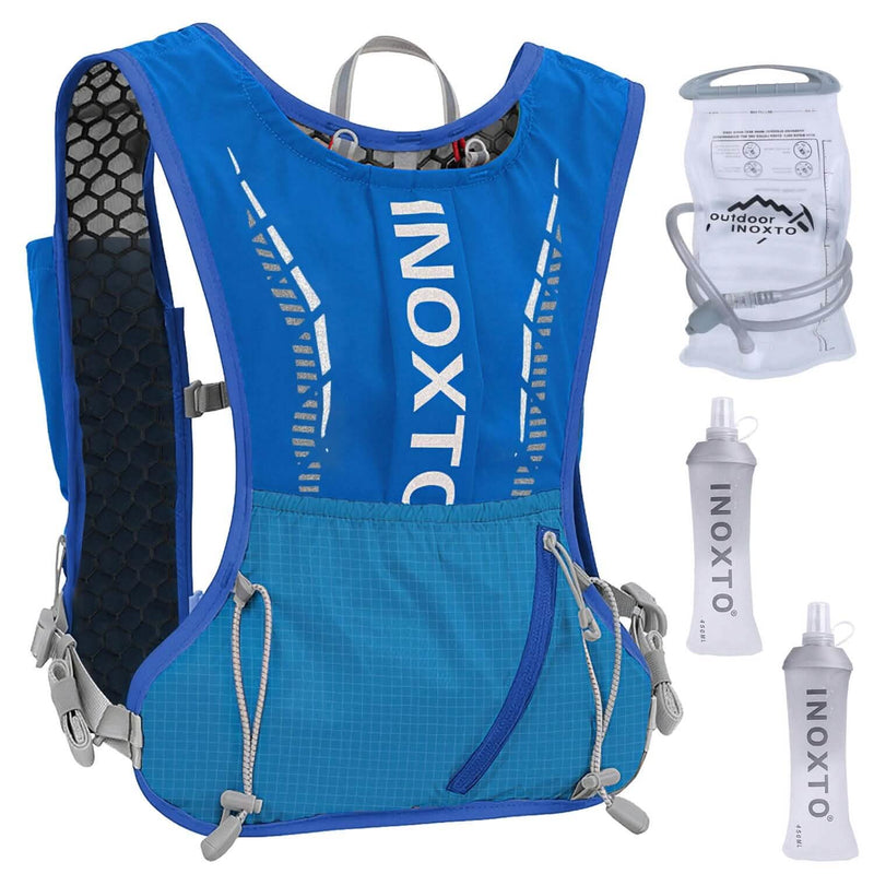 Sport Hydration Vest Running Backpack with 15oz, 50oz Water Bladder Sports & Outdoors Blue - DailySale