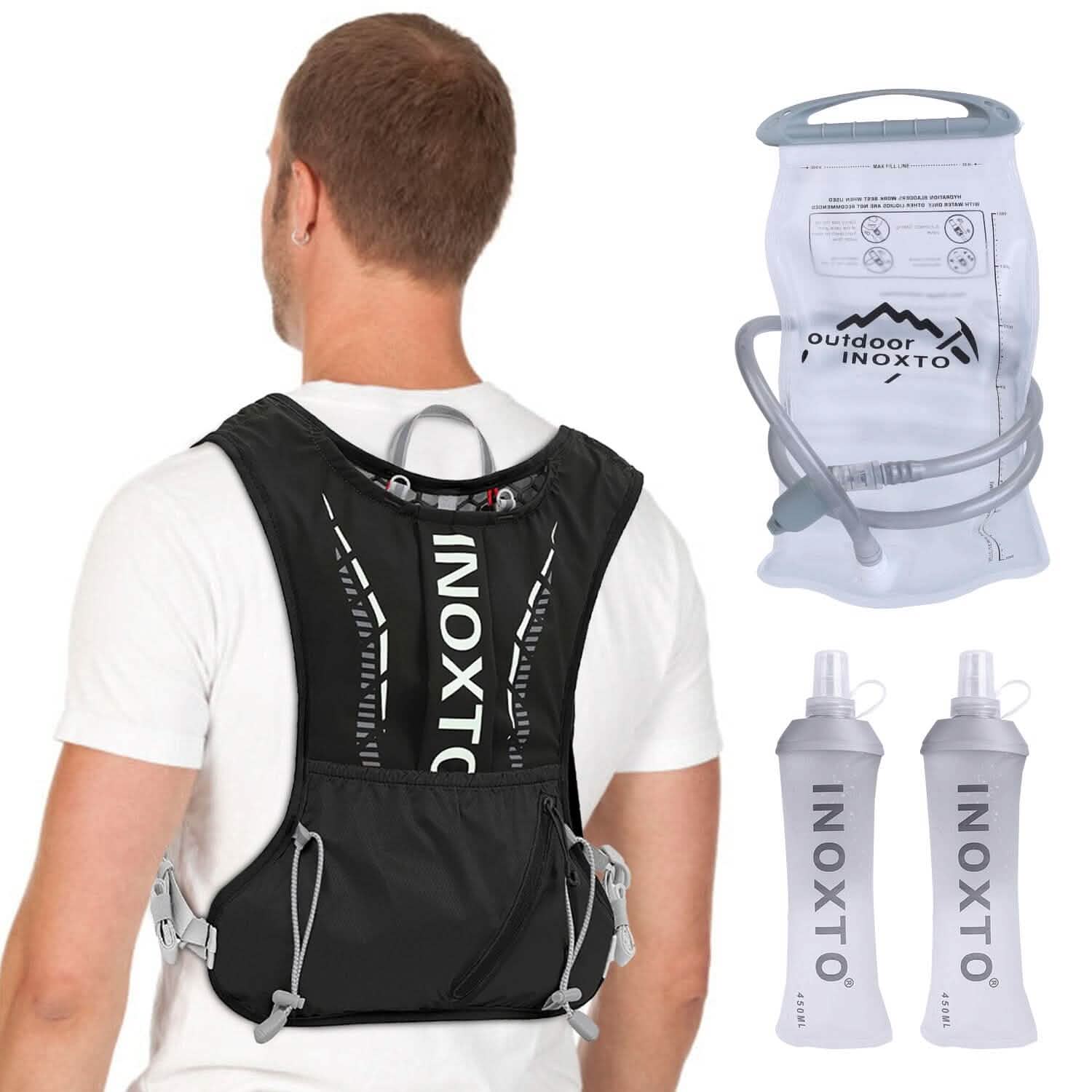 Sport Hydration Vest Running Backpack with 15oz, 50oz Water Bladder Sports & Outdoors - DailySale