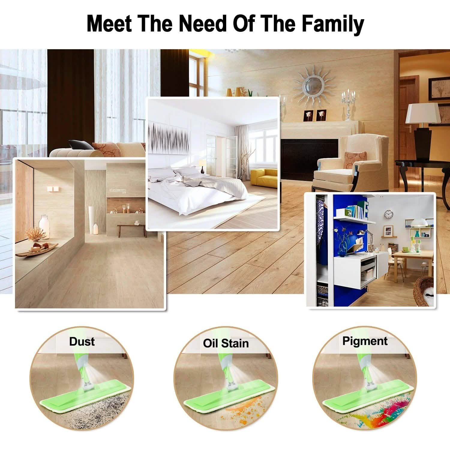 Spray Mop 360° Rotating Head Floor Cleaner 600Ml Bottle Fiber Sweeper Flat Mop Household Appliances - DailySale