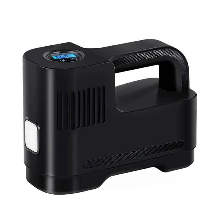 Front-angled view of ST-217C Portable Car Electric Tire Multi-function 12V Air Pump