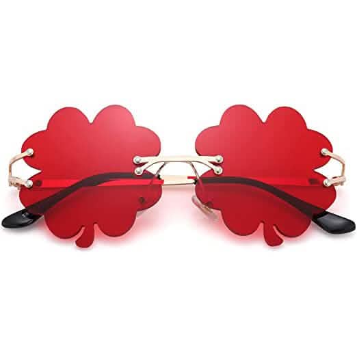 St. Patrick’s Day Irish Shamrock Sunglasses Holiday Decor & Apparel Red - DailySale