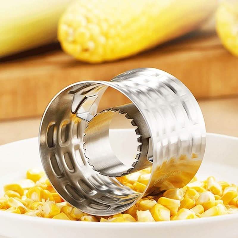 Stainless Steel Corn Stripper and Peeler Ring Kitchen Essentials - DailySale