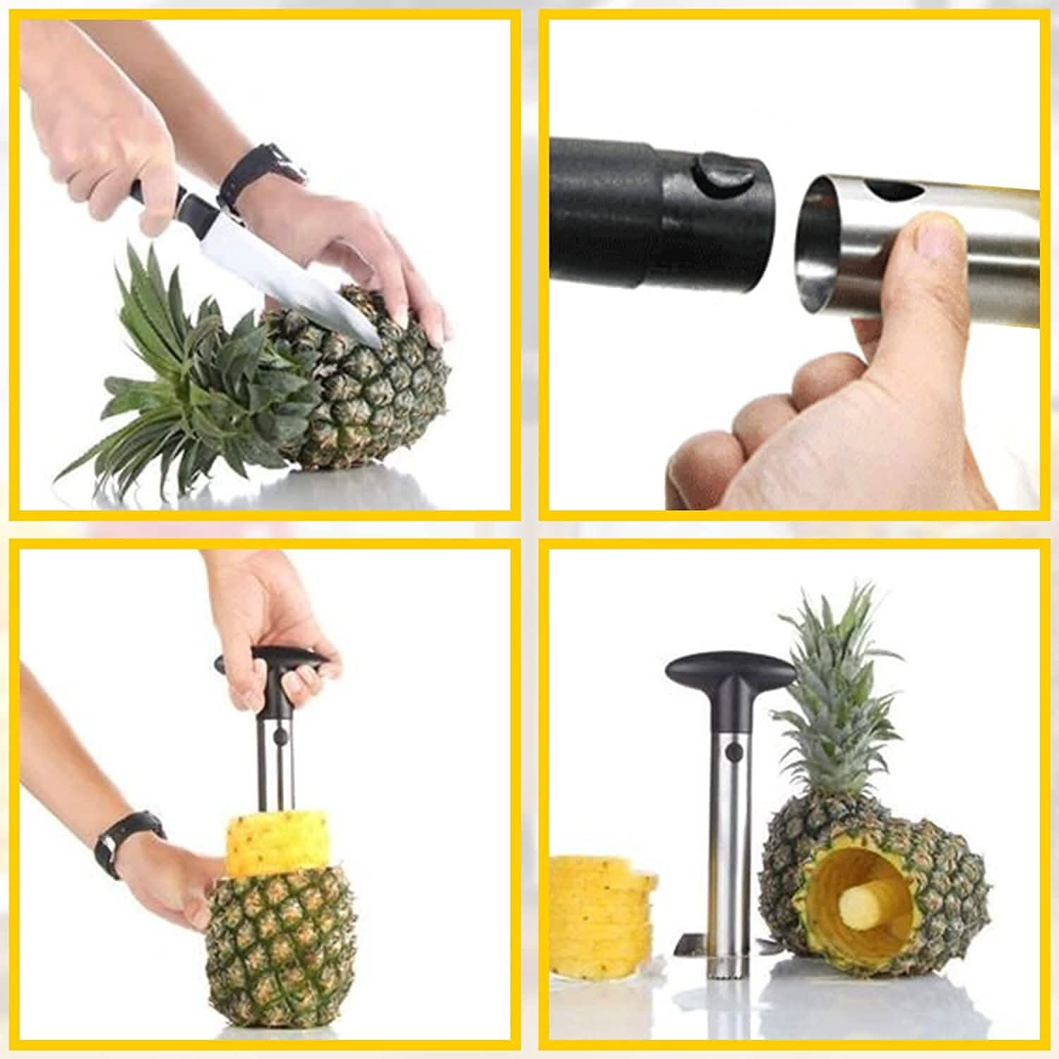 Stainless Steel Fruit Pineapple Peeler Cutter Kitchen Tools & Gadgets - DailySale