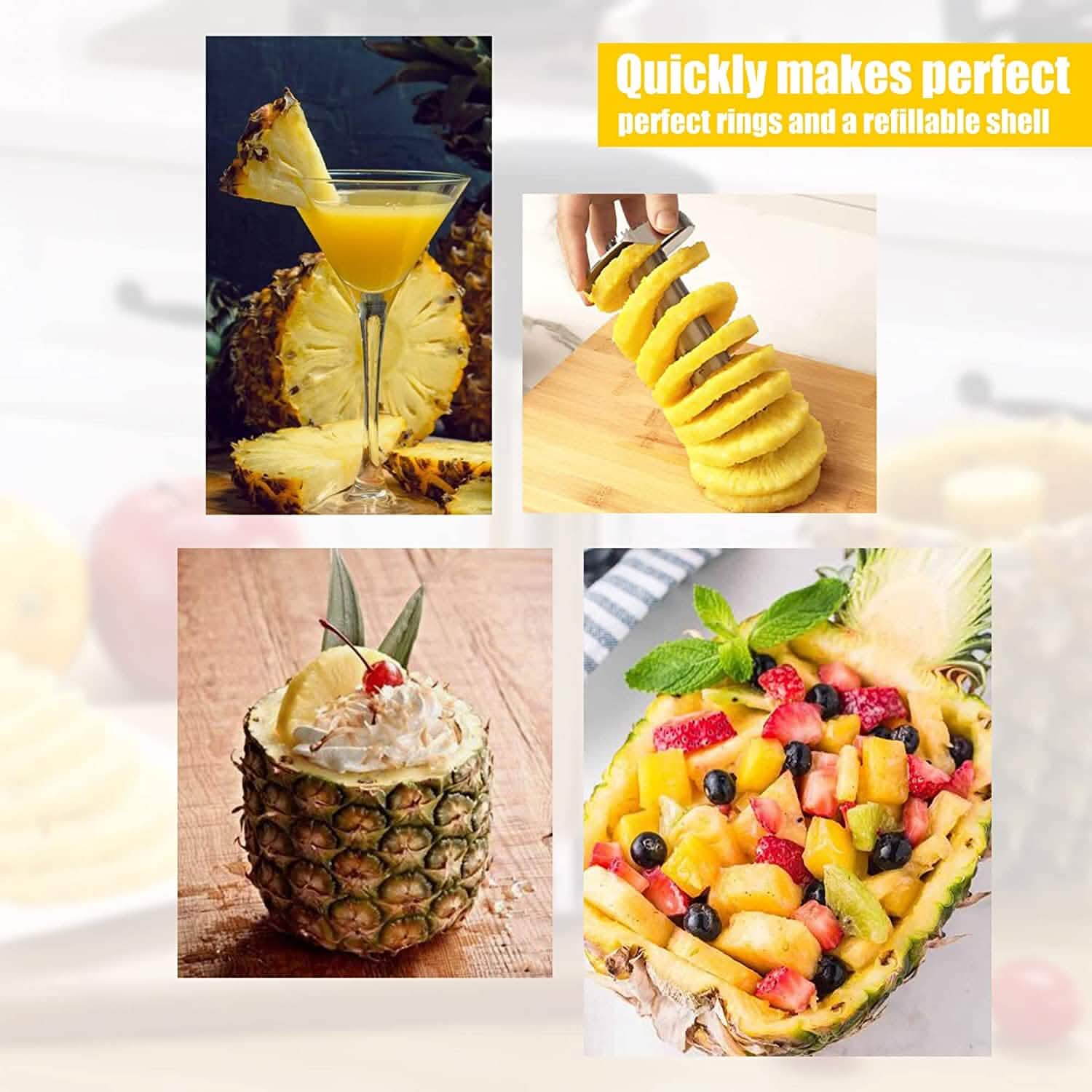 Stainless Steel Fruit Pineapple Peeler Cutter Kitchen Tools & Gadgets - DailySale