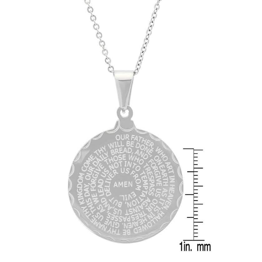 Stainless Steel Lord's and Serenity Prayer Pendant for Women Jewelry - DailySale