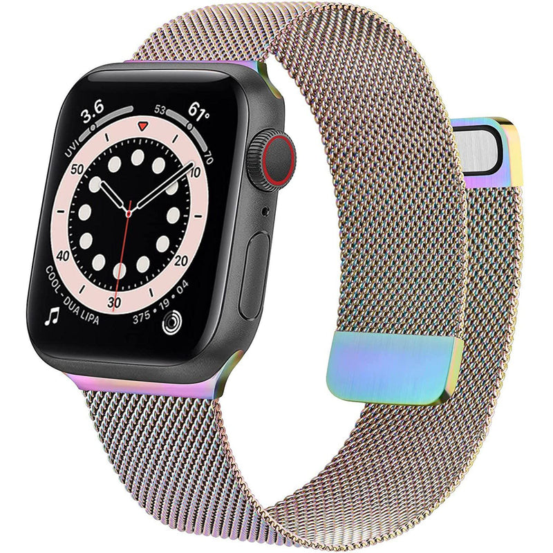 Stainless Steel Mesh Strap Replacement for iWatch Series 6 5 4 3 2 1 SE Smart Watches Colorful 38mm/40mm - DailySale