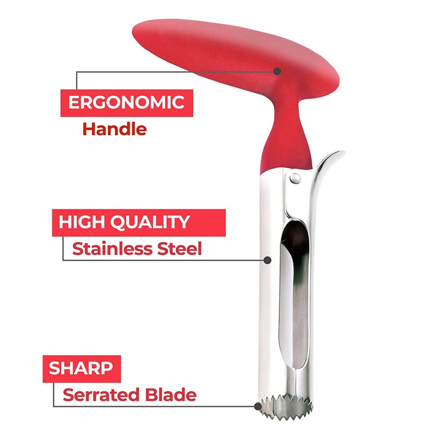 Stainless Steel Premium Apple And Fruit Corer Remover Kitchen & Dining - DailySale