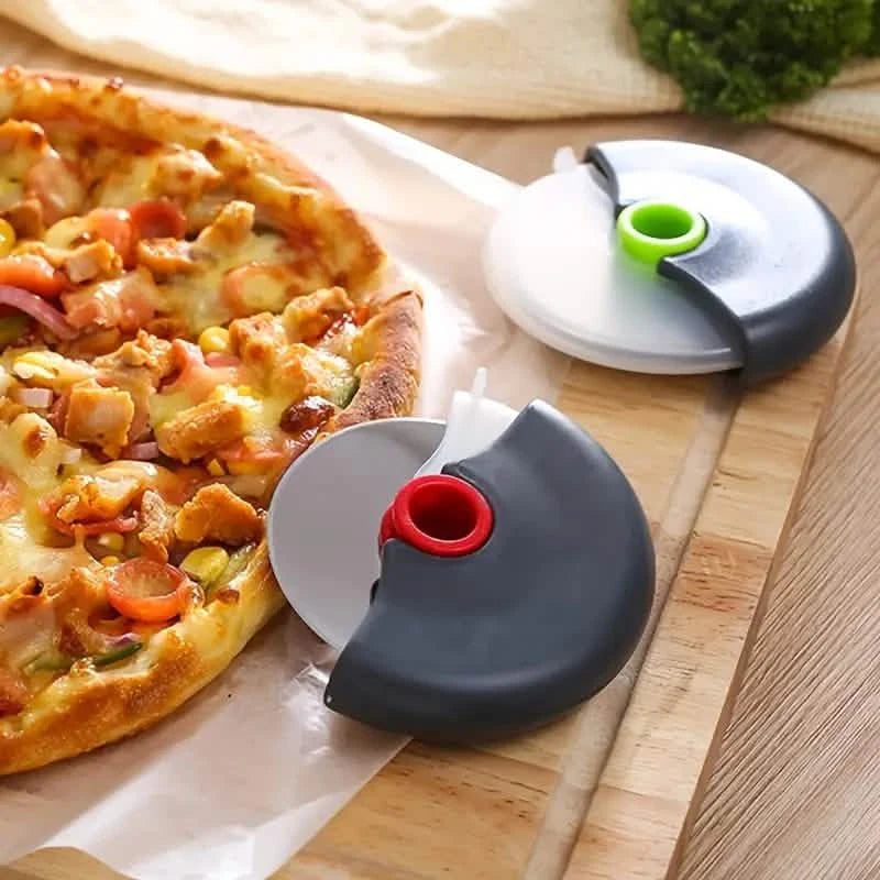 Stainless Steel Round Wheel Cutter with Lid Kitchen Tools & Gadgets - DailySale