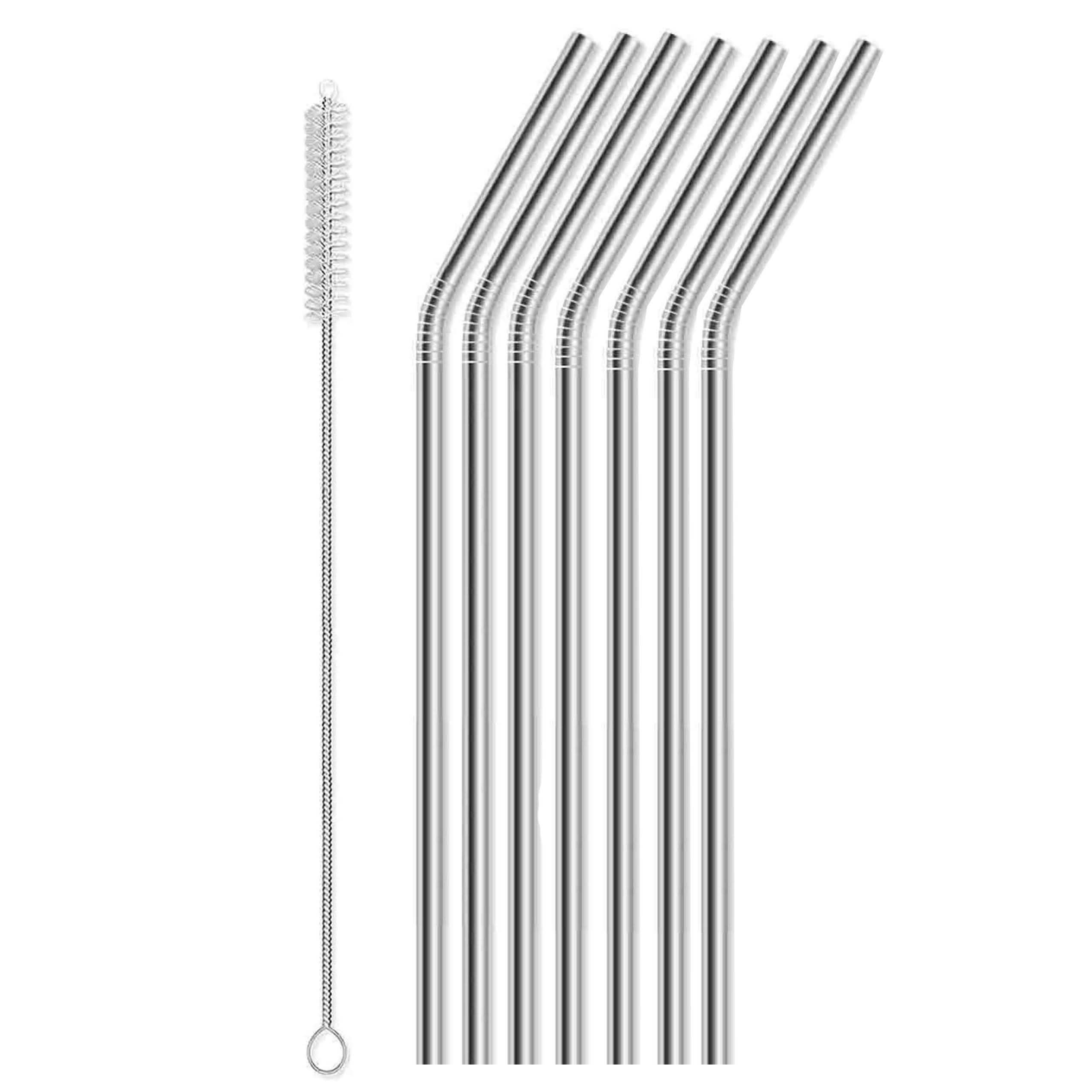 Stainless Steel Straws Kitchen Essentials Bent - DailySale