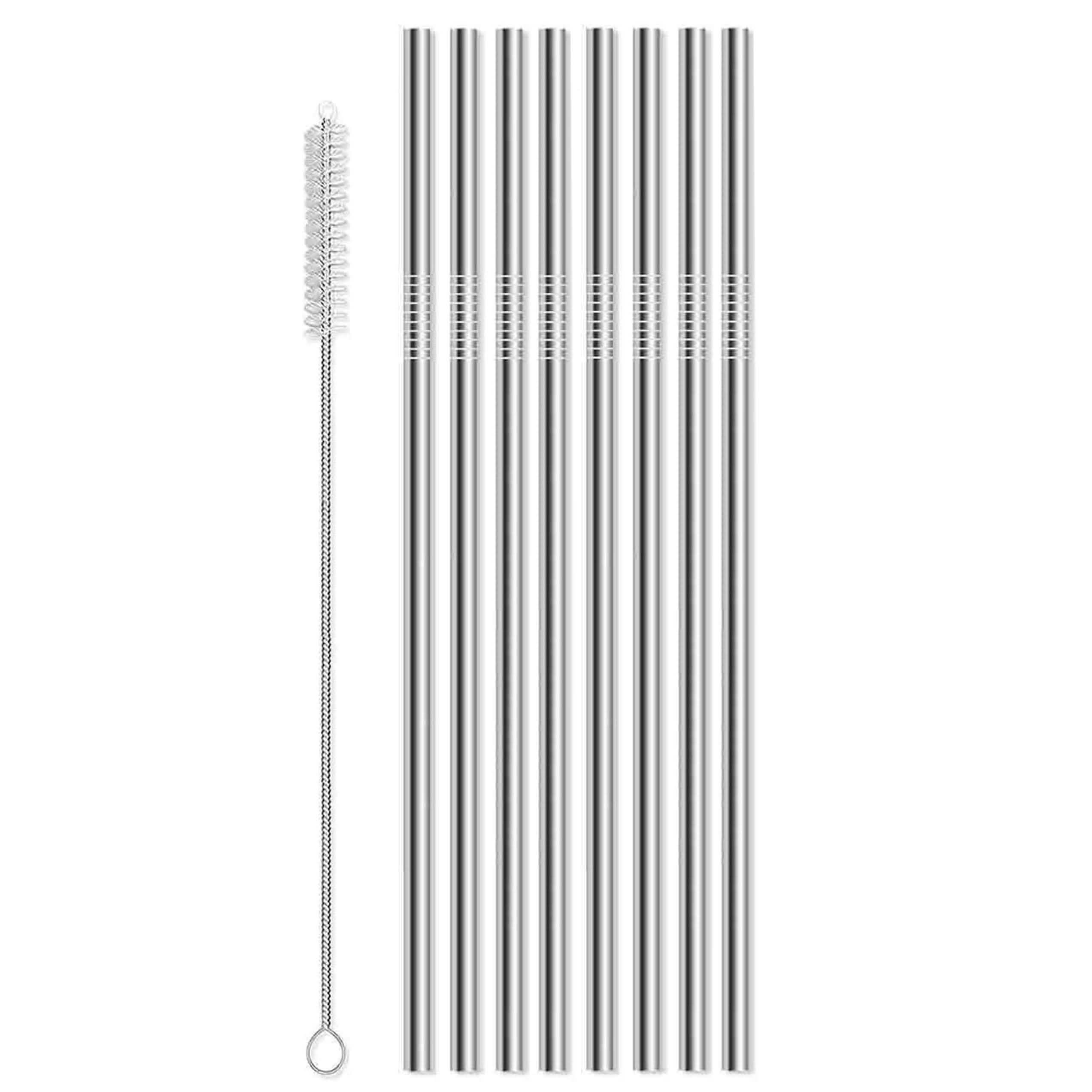 Stainless Steel Straws Kitchen Essentials Straight - DailySale