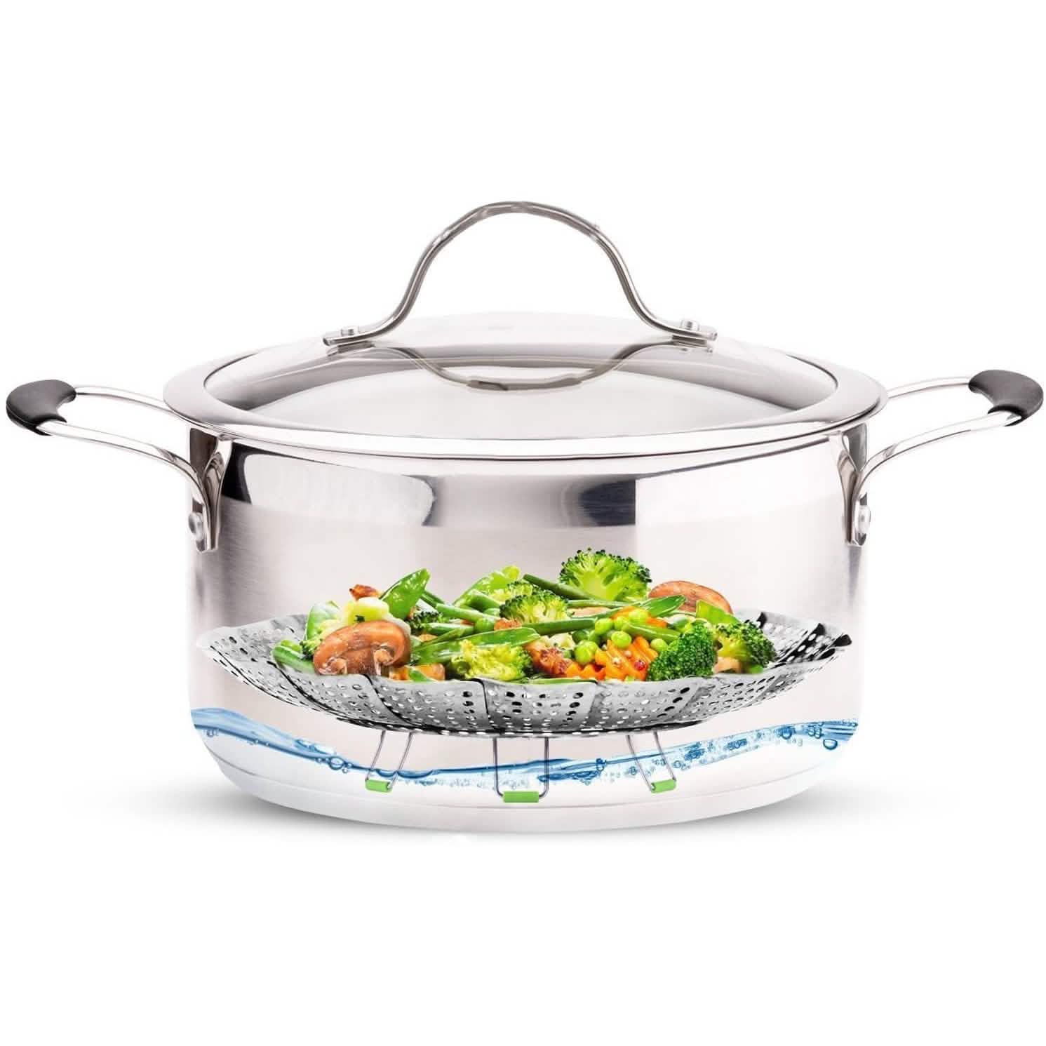 Stainless Steel Vegetable Steamer Basket Kitchen Tools & Gadgets - DailySale