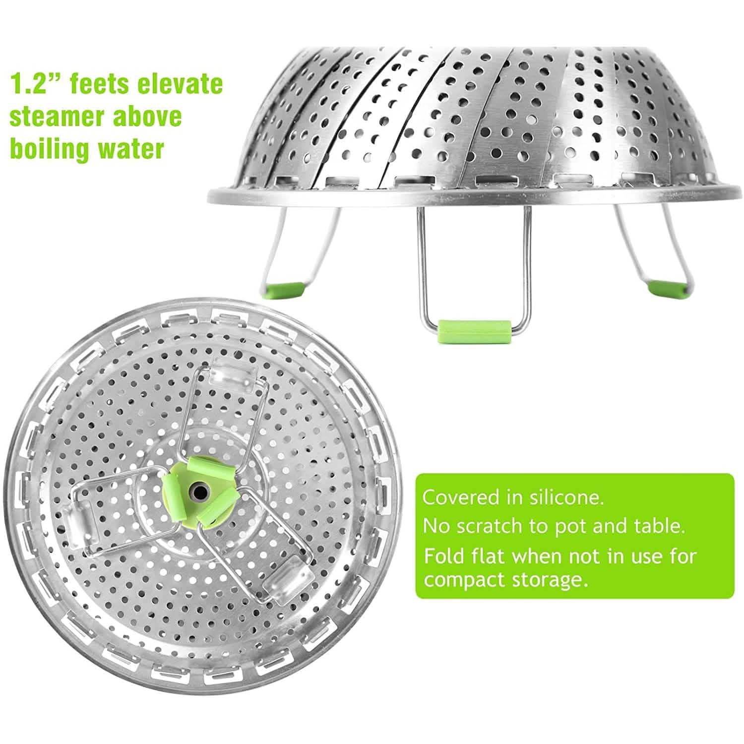 Stainless Steel Vegetable Steamer Basket Kitchen Tools & Gadgets - DailySale