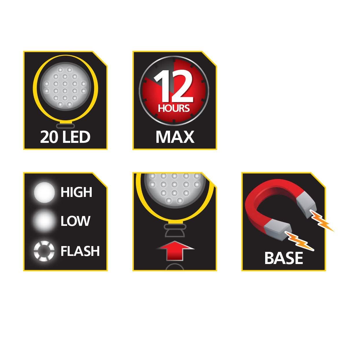 STANLEY SquidBrite Alkaline LED Work Light Lighting & Decor - DailySale