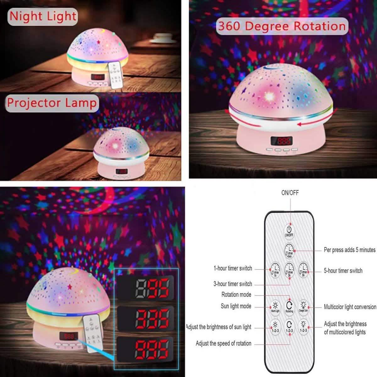 Star Projector Night Light for Kids Indoor Lighting - DailySale