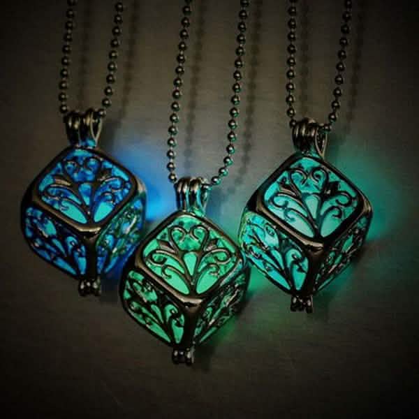 Steampunk Pretty Magic Round Fairy Locket Glow In The Dark Pendant Necklace Necklaces - DailySale