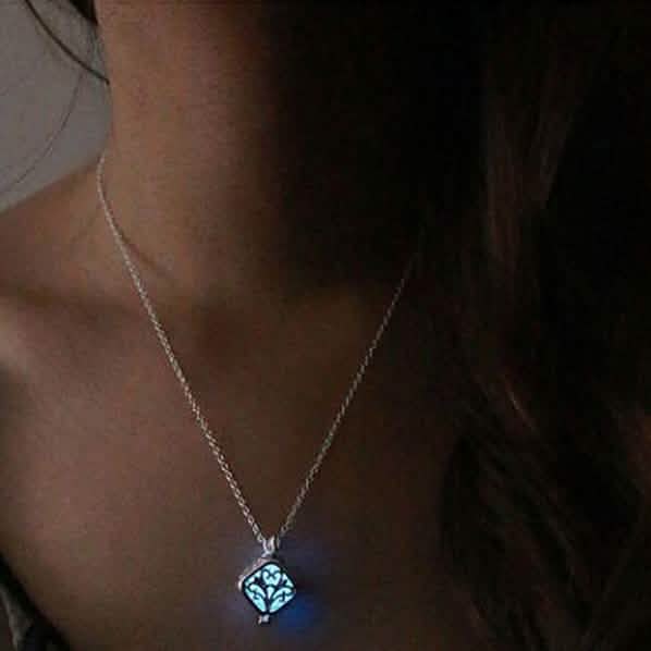 Steampunk Pretty Magic Round Fairy Locket Glow In The Dark Pendant Necklace Necklaces - DailySale