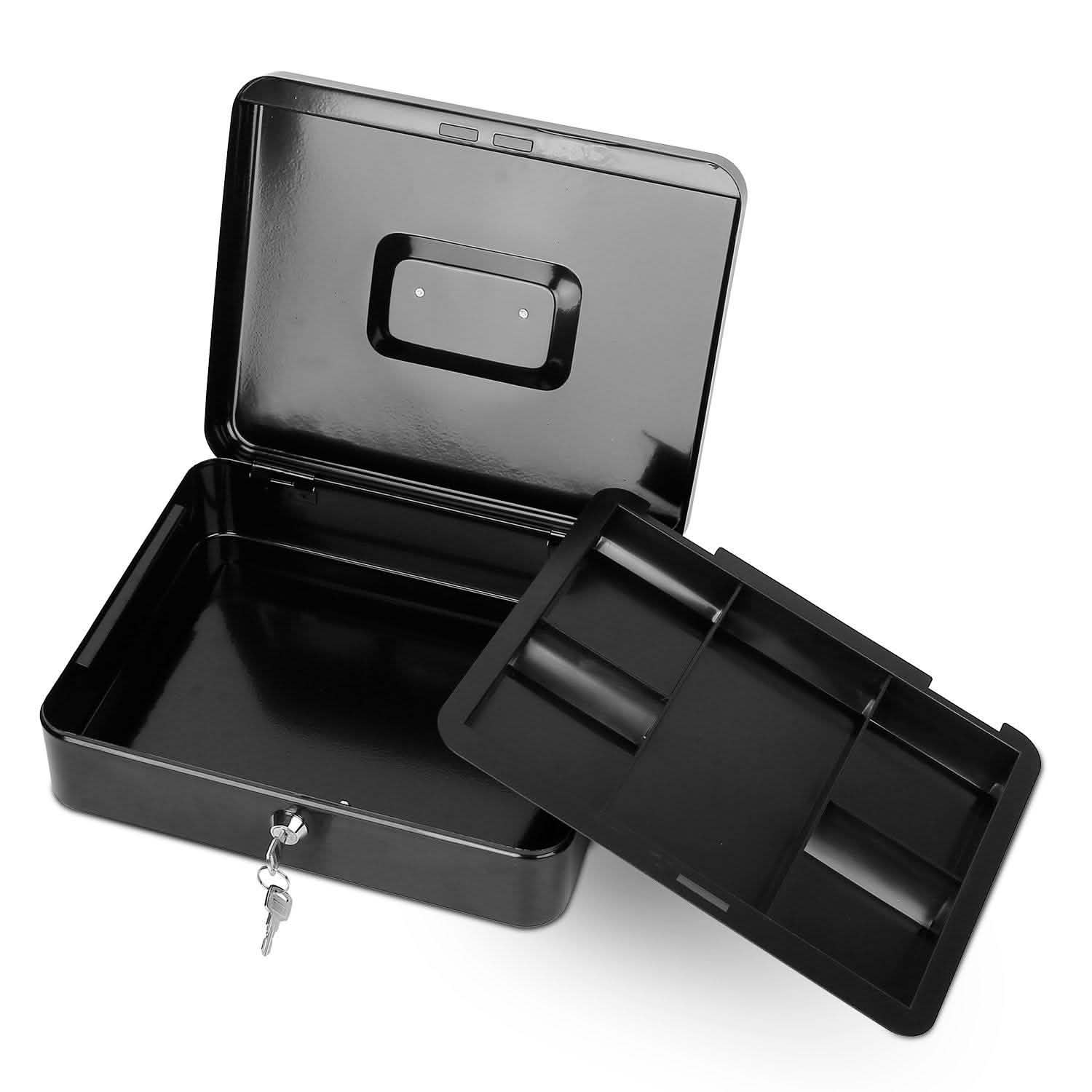 Steel Cash Box with Removable Tray Closet & Storage - DailySale