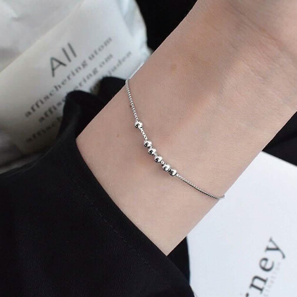 Sterling Silver Bead Ball Charm Bracelet Jewelry - DailySale