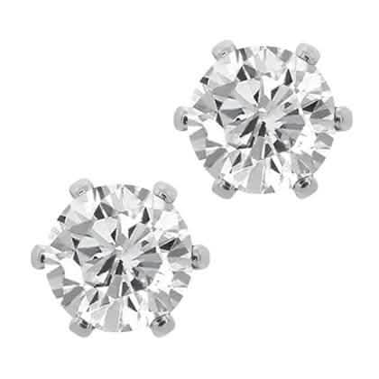 Sterling Silver Plated CZ Stud Earrings Jewelry - DailySale