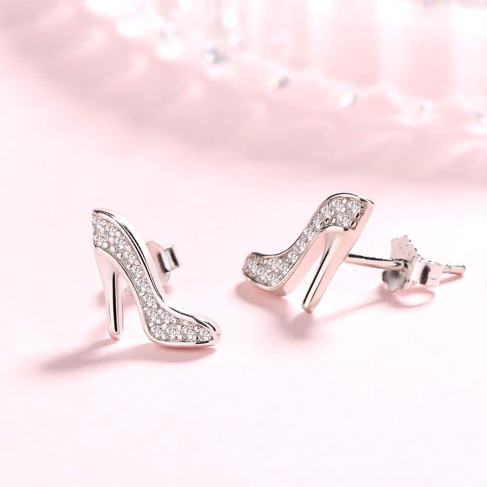Sterling Silver Stiletto Stud Earrings With Swarovski Crystals Earrings - DailySale