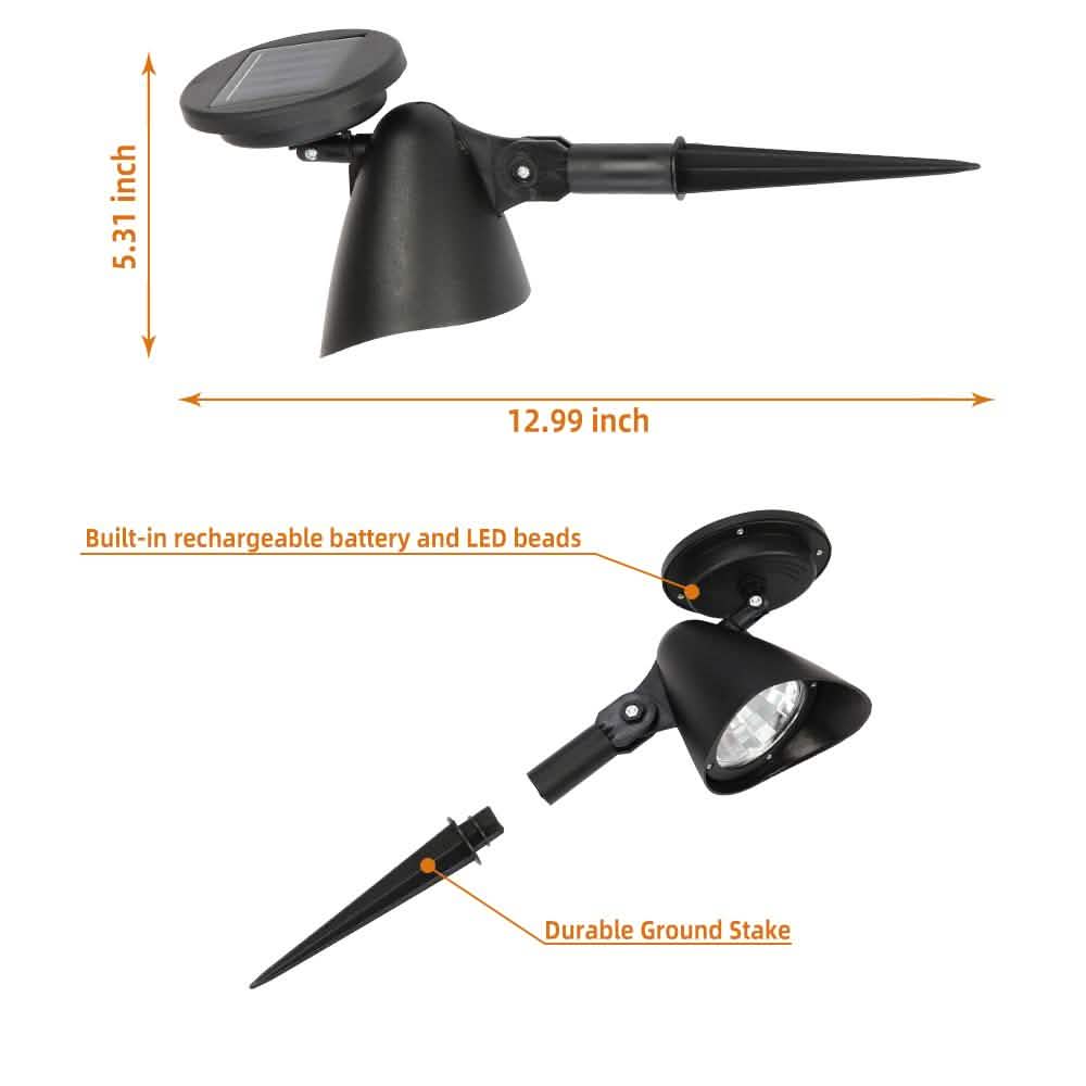 Stibadium Solar Landscape Spotlight LED Lighting Outdoor Lighting - DailySale