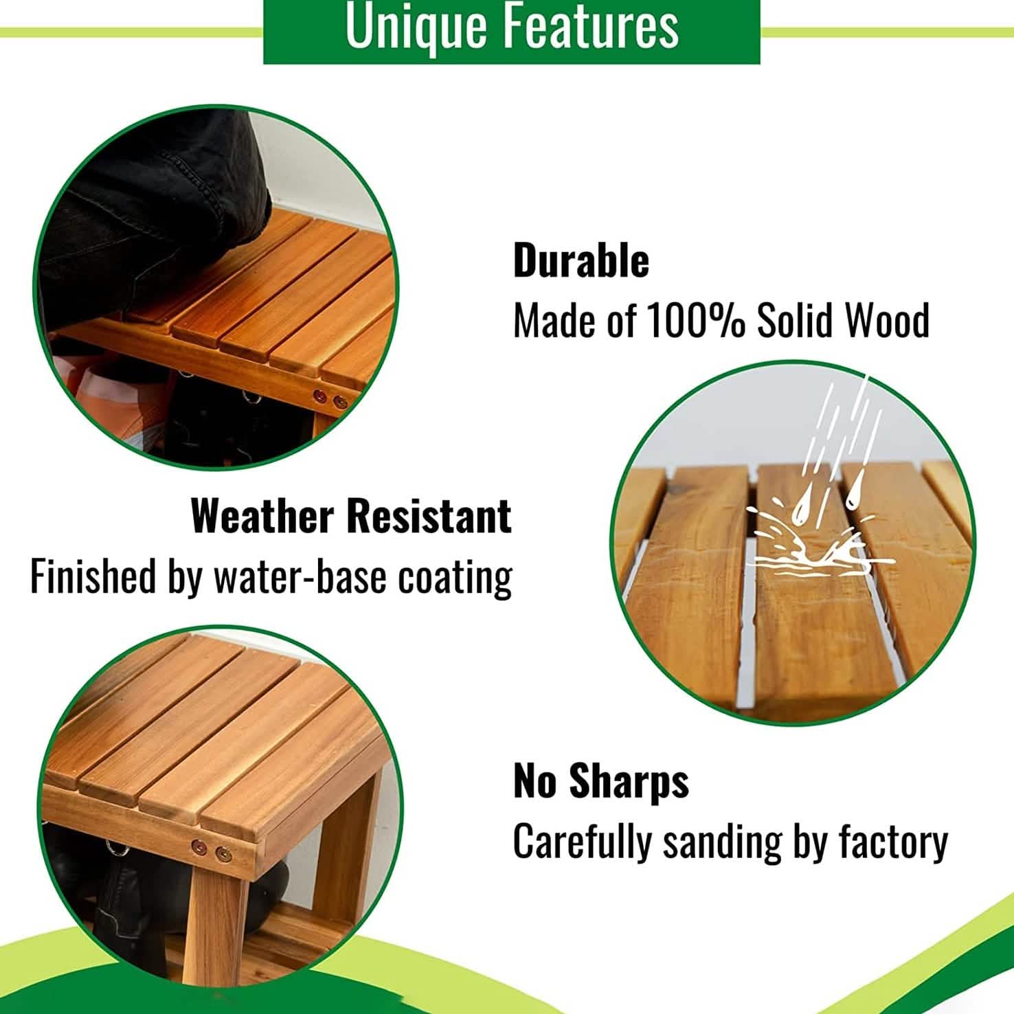 Storage Wooden Shoe Rack Rustic Wood Entryway Bench Furniture & Decor - DailySale