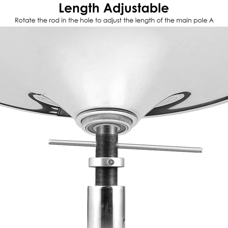 Closeup of adjustable length mechanism of the Stripper Dance Pole (45mm Spinning Static Dancing Pole)