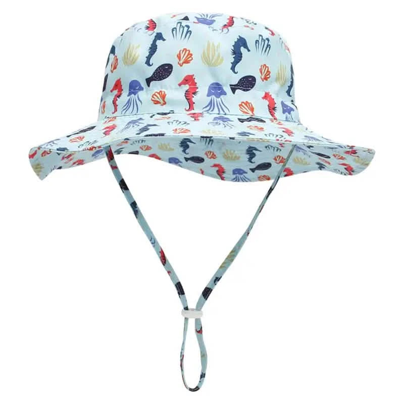 Summer Baby Anti UV Bucket Cap Sports & Outdoors Blue Horse 6-36 Months Baby - DailySale