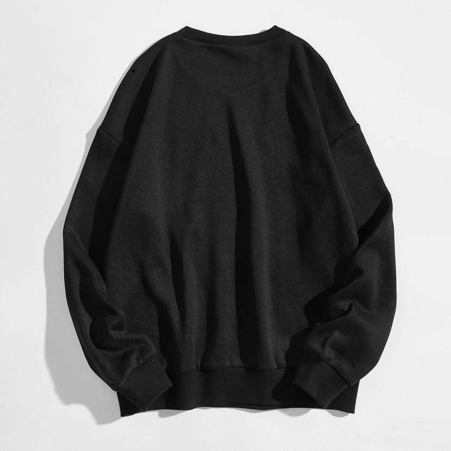 Sun and Letter Graphic Oversized Thermal Sweatshirt Women's Clothing - DailySale