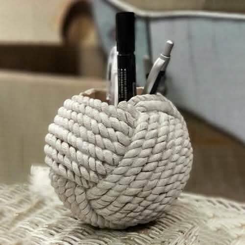 Sunbelt Gifts Rope Knot Pen Holder Everything Else - DailySale