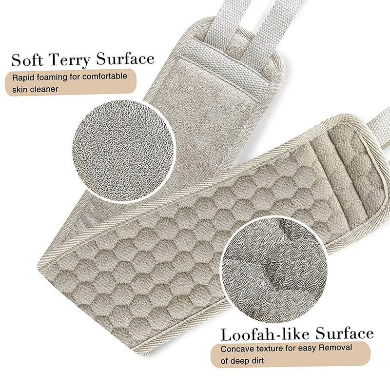 Suntee Exfoliating Back Scrubber and Exfoliating Sponge Pad Bath - DailySale