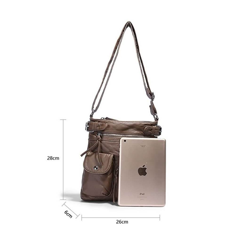 Super Soft Genuine Leather Top Belt Accent Crossbody Bag - Assorted Color Handbags & Wallets - DailySale