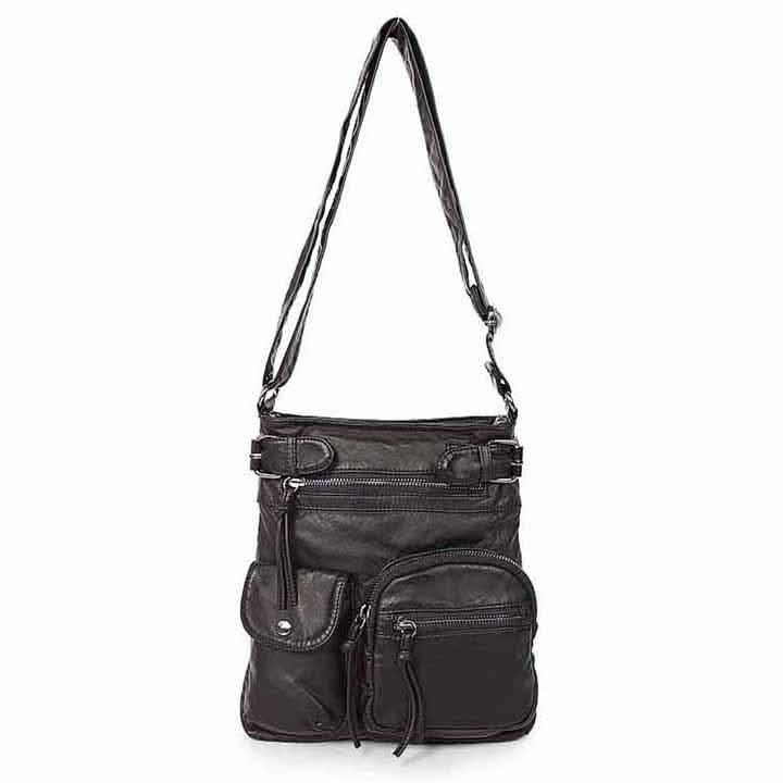 Super Soft Genuine Leather Top Belt Accent Crossbody Bag - Assorted Color Handbags & Wallets - DailySale