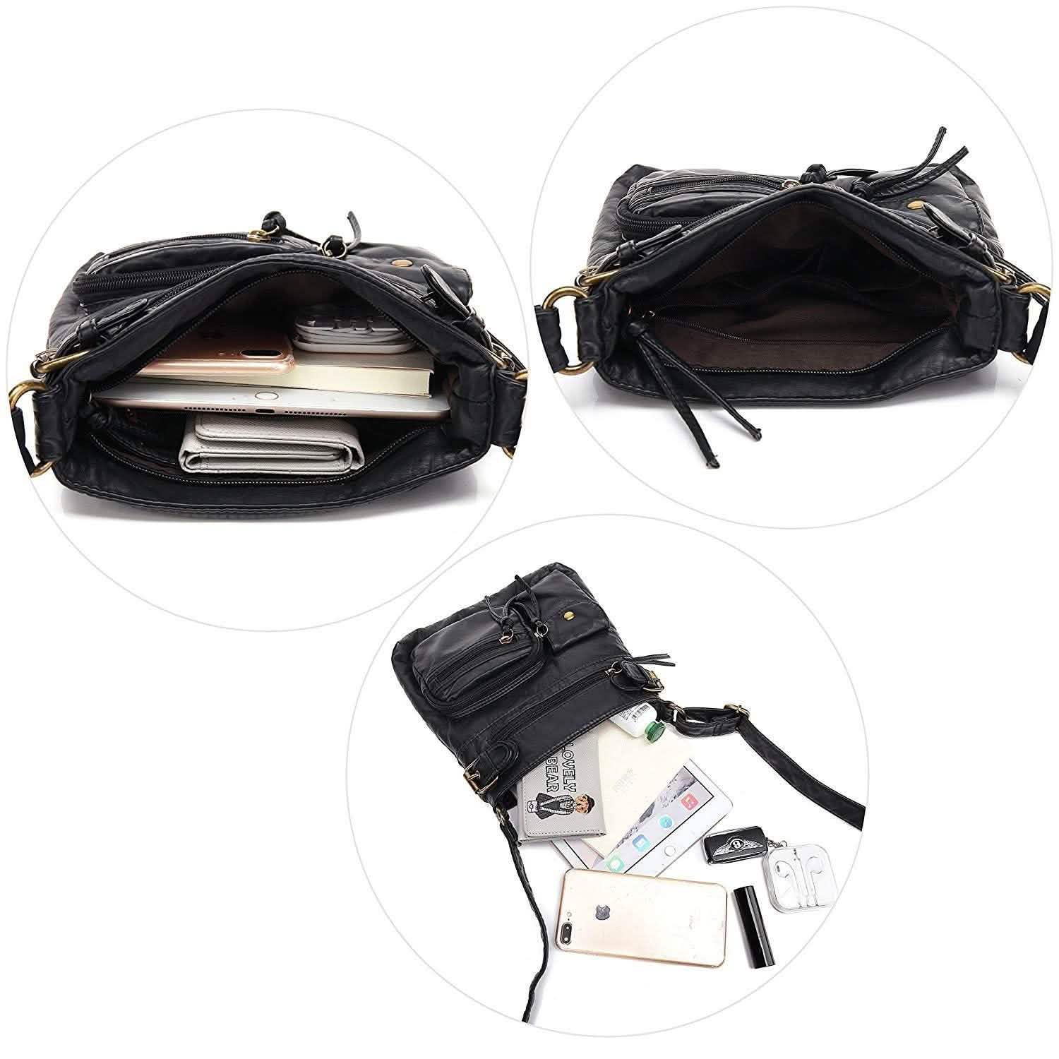 Super Soft Genuine Leather Top Belt Accent Crossbody Bag - Assorted Color Handbags & Wallets - DailySale