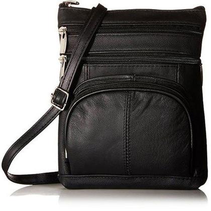 Super Soft Leather Plus Size Crossbody Bag in black, available at Dailysale