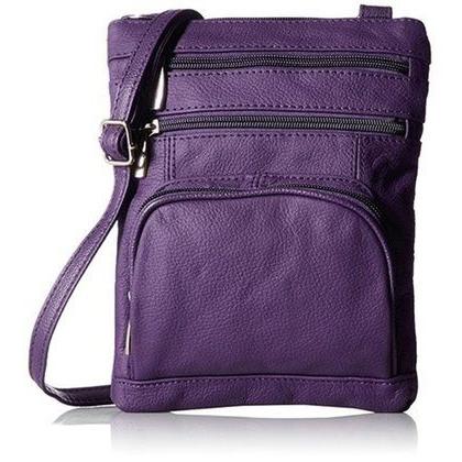 Super Soft Leather Plus Size Crossbody Bag in purple, available at Dailysale