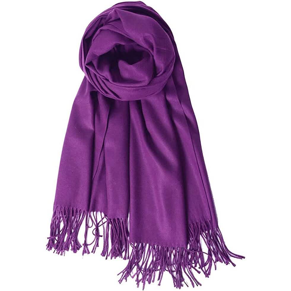 Super Soft Long Cashmere Wool Scarfs - Assorted Styles Women's Shoes & Accessories Dark Purple - DailySale