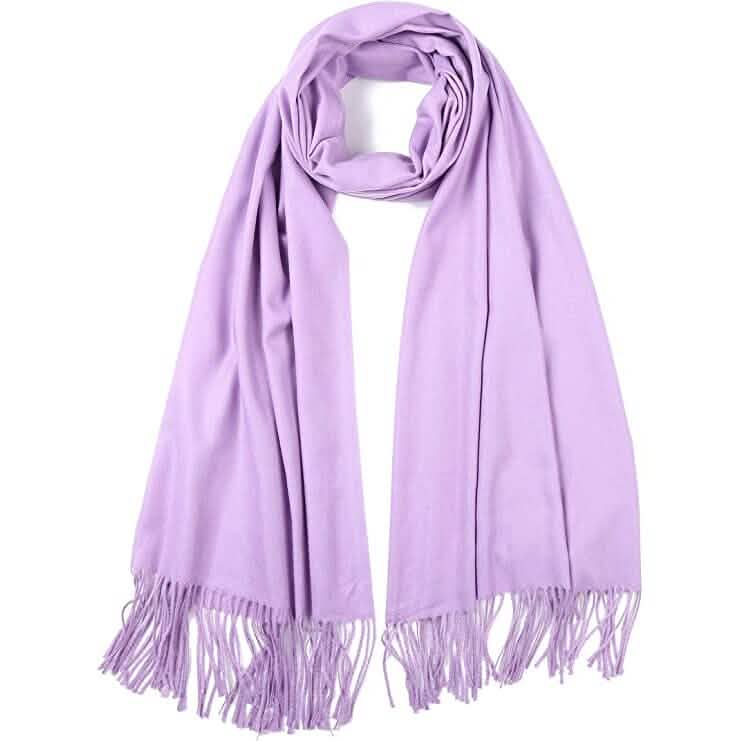 Super Soft Long Cashmere Wool Scarfs - Assorted Styles Women's Shoes & Accessories Lavender - DailySale