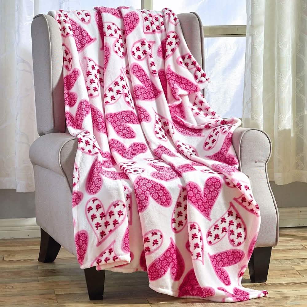 Super Soft Microplush Valentine Throw - Assorted Styles Linen & Bedding No. 2 - DailySale