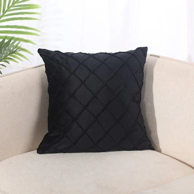 Super Soft Velvet Square Decorative Pillowcase Furniture & Decor Black - DailySale