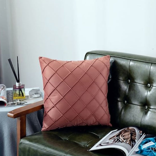 Super Soft Velvet Square Decorative Pillowcase Furniture & Decor Dark Pink - DailySale