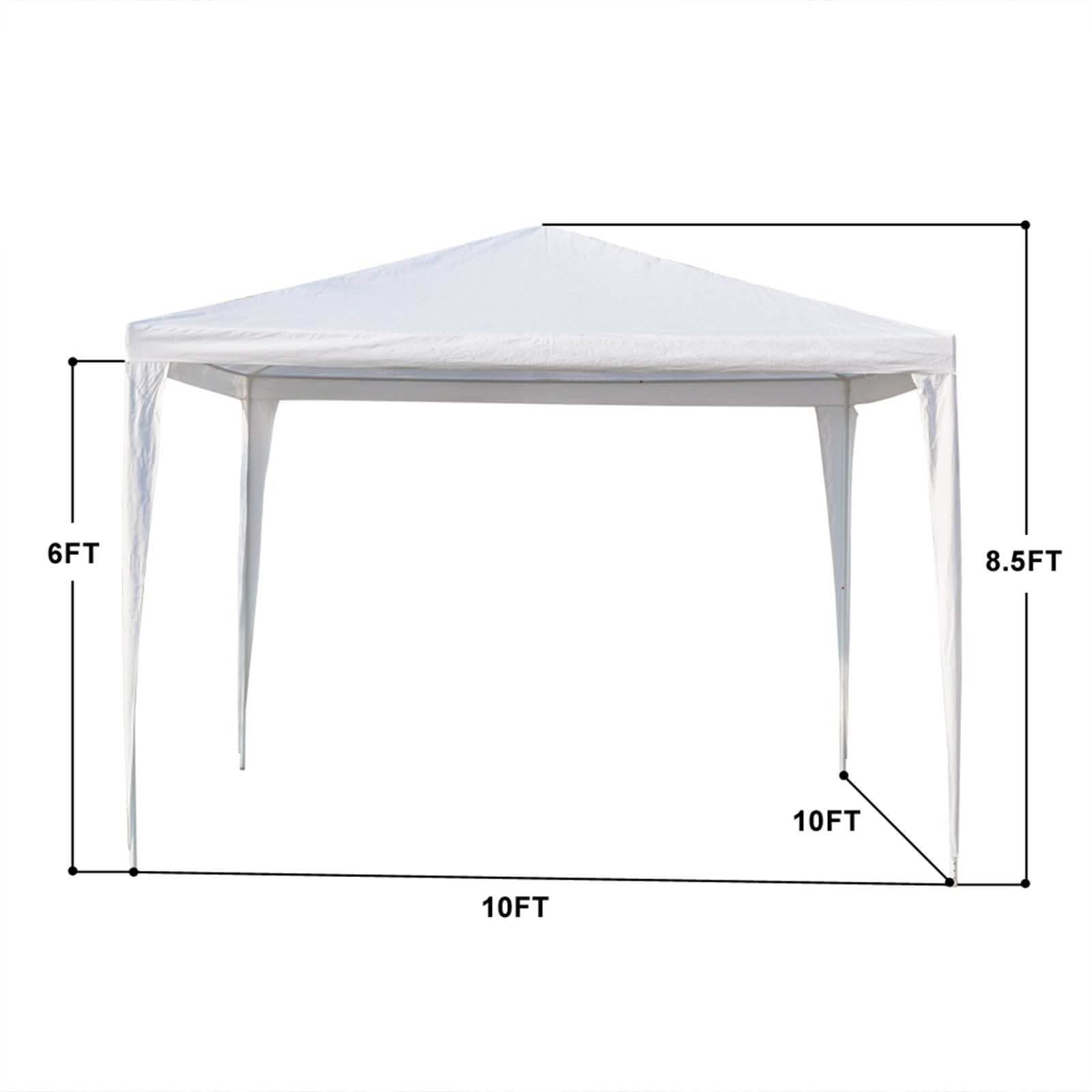 SUPERHOMUSE 3 x 3m Three Sides Waterproof Tent with Spiral Tubes White Sports & Outdoors - DailySale