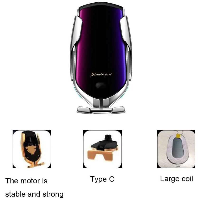 Survival-Pax Co. Smart Sensor Wireless Car Charger Mount Automotive - DailySale